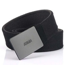 AWMN 男士帆布腰帶, 黑色