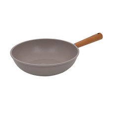 QUEEN SENSE 電磁爐適用Arena Midnight系列木質單柄不沾平底炒鍋, 1入, 28cm