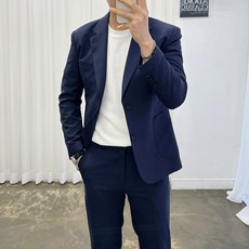 ADORE CLASSIC 大尺碼修身西裝外套+長褲套裝