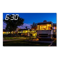 홈마인 LED 캔버스 프린팅 액자 시계 캠핑, 800-HM-CAMPING-29