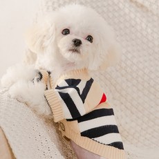 PASTEL PET 寵物線點開衫, 淺褐色的