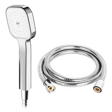 American Standard Revere 蓮蓬頭 + 黃銅不鏽鋼淋浴軟管 1.5公尺 套組, 1組, 鉻合金