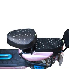 防水電動自行車座墊套 圓頭 + 後座套組, 花朵, 1套