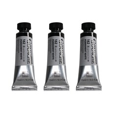 신한화구 전문가 과슈 물감 튜브 A Series 162 퍼머넌트 화이트 3개입, 15ml, 1색