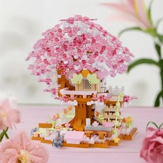 The Flow Commerce 四季樹屋 DIY 奈米積木 迷你裝飾品 春季