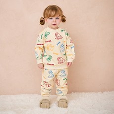 milkmile New Kids On 女童迪士尼小姐與流氓貂絨刷毛彩色上下衣套裝