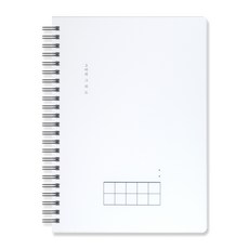 POPO FANCY A5 PP可裁切筆記本 網格 3mm, 白色, 4個