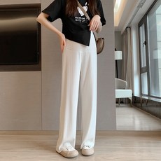 羅紋抽繩孕婦闊腿褲