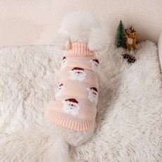 Artie Pet 寵物聖誕圖案保暖針織毛衣, 1個, 粉紅色