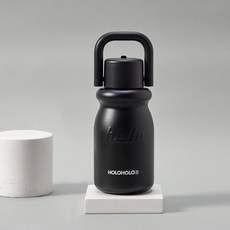 HOlOHOlO 牛奶色一鍵式隨行杯, 1個, 430ml, 霧面黑