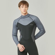 FLOW 男款自由潛水浮潛海泳灘釣潛水服衝浪濕衣, 灰色