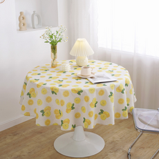 테이아 봄맞이 화사한 원형 테이블보, 타입14, 1개, 직경 100cm