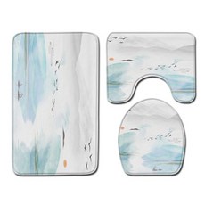 더플로우 超強力漸層彩虹浴室地墊 3件組 45 x 75 cm, 04, 1套