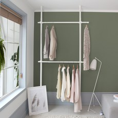 Diver 標準款 雙層鋼製衣架, 白色 + 白色