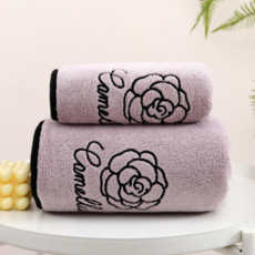 玫瑰身體浴巾 小+大組合, 1套, 紫色