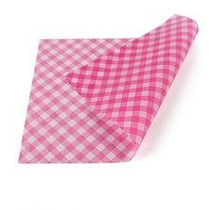 粉紅色格紋食品包裝襯紙, 100入, 1個