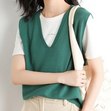 안다로미 라일 브이넥 베스트