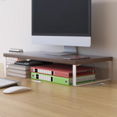 디노 튼튼하고 실용적인 모니터 받침대 30 x 20 x 8 cm, 호두 + 화이트홀더1