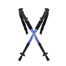 띵크파이 4節強化輕量直式登山杖 03 1入, 藍色