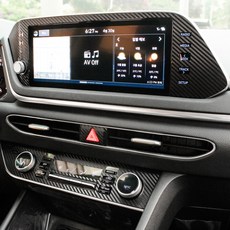 Sonata DN8 車內防刮碳纖維貼紙 3D 中控台, 1套, 混色