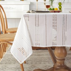 마켓에이 화이트 홀 식탁보, TYPE1, 120 x 160 cm