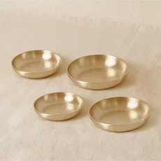 놋향 방짜유기 원형 찬기 세트, 골드, 찬기(소) 2p + 찬기(중) 2p, 1세트