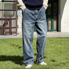 BRIC AID 男性後鬆緊帶半寬版丹寧褲 P3085