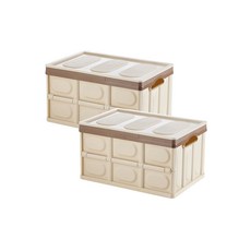 多用途折疊式多功能收納箱 30L, 棕色, 2個