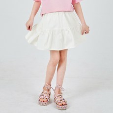 spoon 女童素色蛋糕短裙