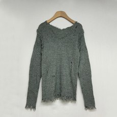Kayla 女款鯨魚復古破損感針織衫