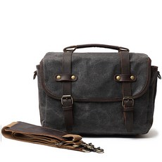 다독임 빈티지 클래식 카메라 가방, 다크그레이, 1개