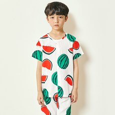 unifriend 童款西瓜5分袖睡衣褲組