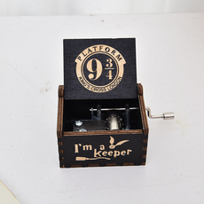 Keublance 室內裝飾禮品用 高級手動音樂盒 2入, 黑色 934 哈利波特