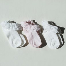 兒童用 Dear Socks Mayo Lace 腳踝襪 3雙組