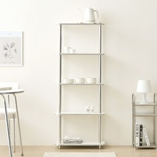 Lucid 方形層架 600, 白色, 5層