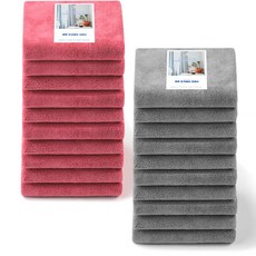 柔軟蓬鬆拖把小灰x 10p+粉色x 10p套組, 1套