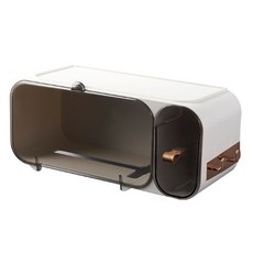 方形分區衛生紙架, 白色的, 1個