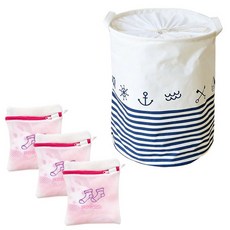 現代洗衣籃+襪子洗衣網套組, 1套