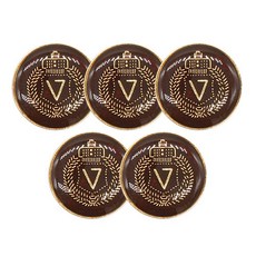 금속 고급 포인트 정장 단추 벤츄라 21mm, 와인골드, 5개