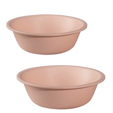 MONACO OLIVE La Pastel 圓形臉盆 中+大 兩件組, 1套, 粉紅色(中型), 粉紅色(大型)