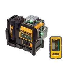 DEWALT 得偉 12V MAX 360度綠光水平儀 DCE089LG+接收器 DE0892G, 1組