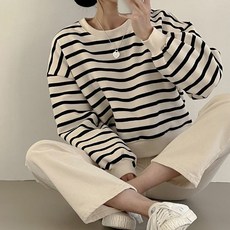 I'M MONG 女款 Bpa 條紋短版大學T