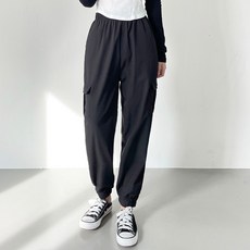 잘빠진 여성용 플러터 밴딩 트레이닝 조거 팬츠