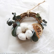 迷你花圈 不凋花, 棉花與榿木迷你花圈, 無選擇
