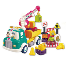 smoneo 幼兒BC Toy迴力車大積木玩具, 水果吊車, 1個