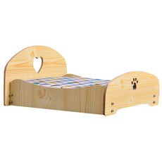 몬스펫 강아지 쿠션 침대, 하트원목, 1개