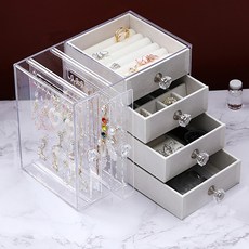 더플로우 한눈에 보기에도 좋고 깔끔한 악세사리 보관함, E타입화이트, 1개