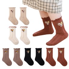 兒童提花花瓣襪5雙組