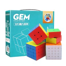 sengso 聖手魔方 GEM 方塊4件組, 彩色, 1個