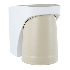 베이직 멀티 벽 부착 수납통 양치컵 + 홀더, 카키, 1개